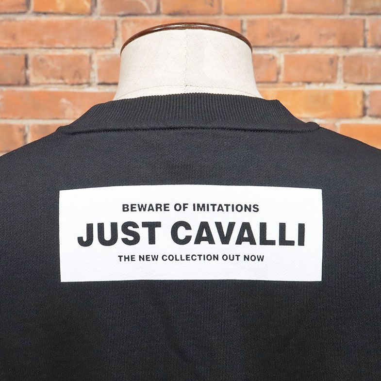 1円/Just cavalli/Mサイズ/トレーナー スウェット快適 タイガー トラ プリント インパクト◎ オーバーシルエット 新品/黒/ブラック/id222/_画像3