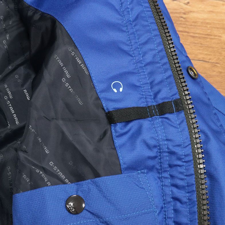 1円/秋冬/G-STAR RAW/XSサイズ/中綿コート WHISTER PADDED HDD PARKA PL D09653-A133 撥水 軽量 防寒 新品/青/ブルー/gf367/_画像9