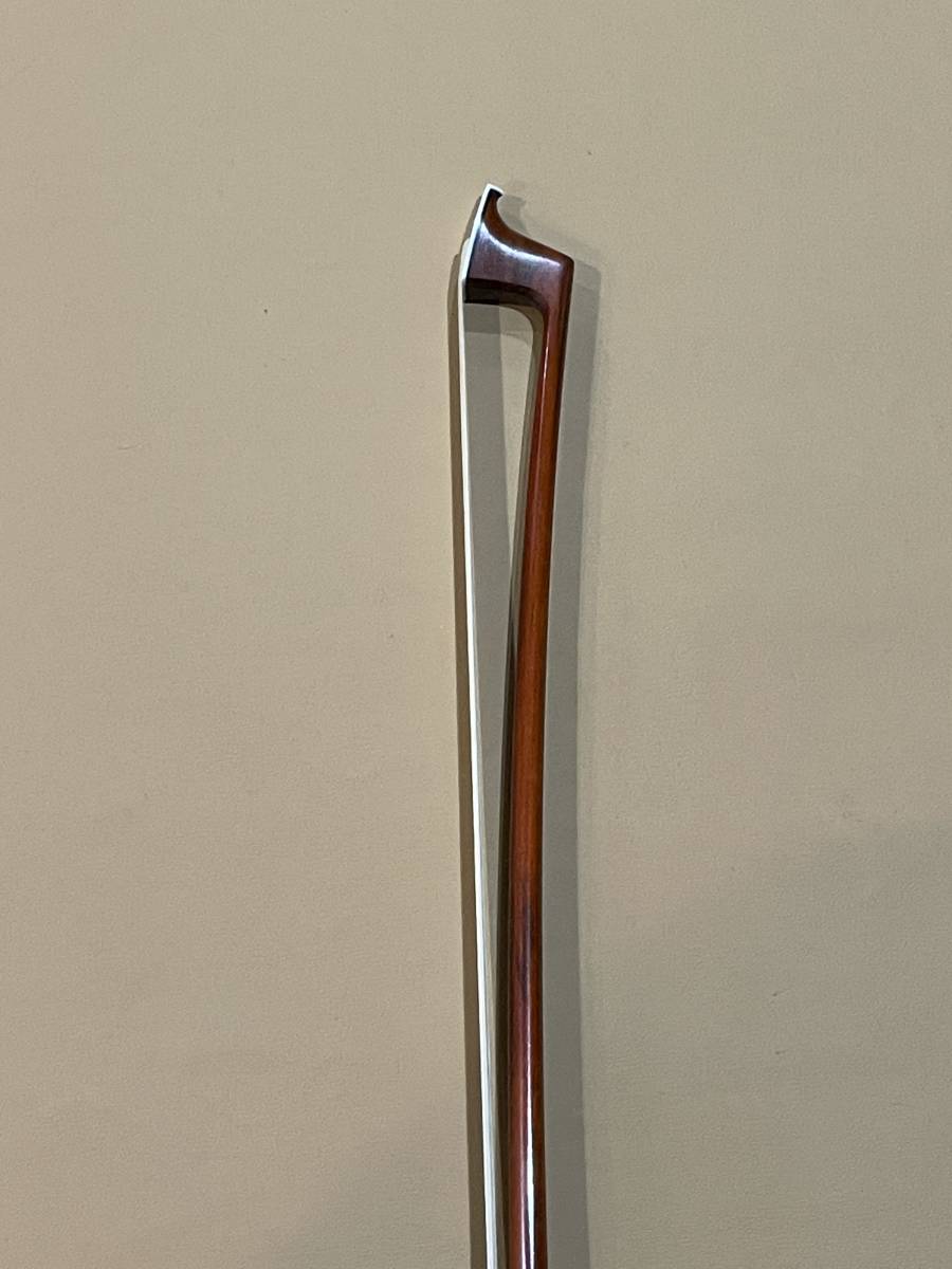  contrabass bow [ musical instruments shop exhibition ] new work France made P.CAMURAT Silver metal fittings specification { made certificate attaching } regular price 1,430,000 jpy high grade model . special price .!!