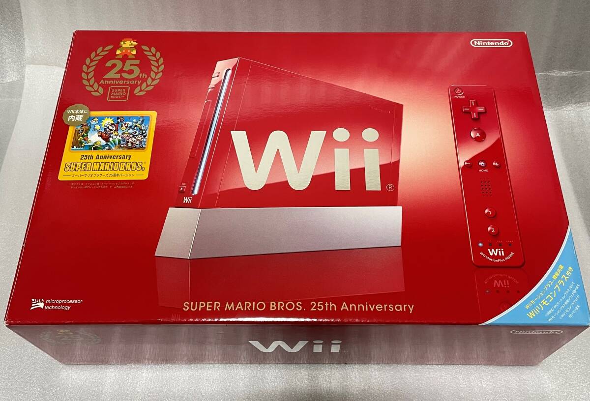 【中古 美品】 Wii本体 (スーパーマリオ25周年仕様) (「Wiiリモコンプラス」同梱) (RVL-S-RAAV) 【メーカー生産終了】_画像1