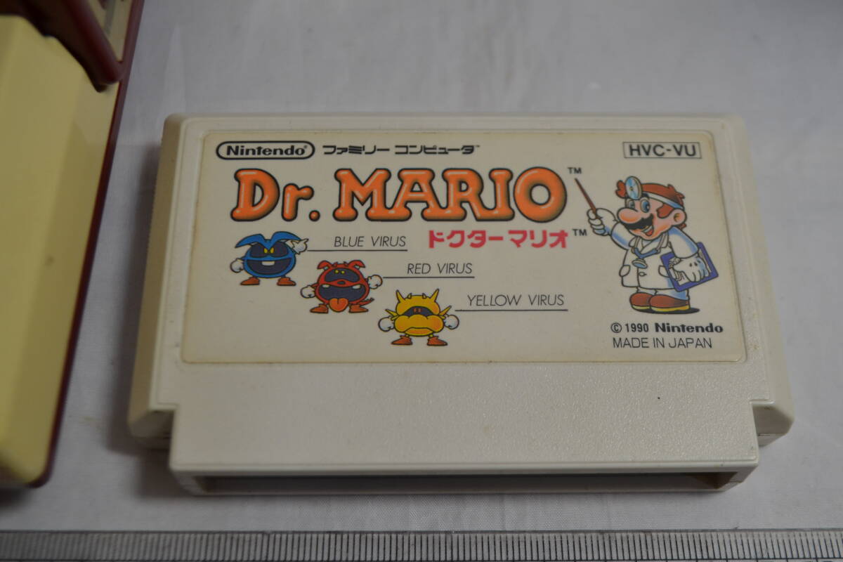 F1）ニンテンドー　ファミリーコンピューター　HVC-001・Dr.MARIO　ソフト付き　本体・ソフト動作未確認　ジャンク品かもしれません_画像3