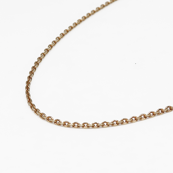 DKG★美品 K18PG あずき ネックレスチェーン アジャスター付き 18金 K18 PG 750 ピンクゴールド ネックレス あずきチェーン 約 40cm