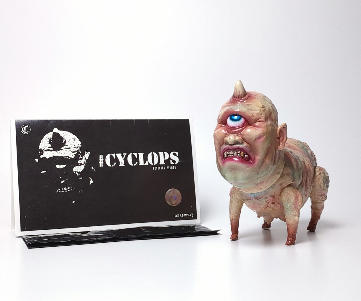 KAIJU TAN PIG PIG MAN 人面豚 肌色成型 サイクロプス ソフビ フィギュア_画像1