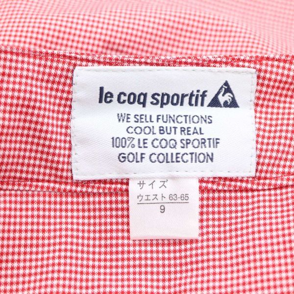 le coq sportif GOLF ルコック ゴルフ 通年 ストレッチ チェック柄♪ ブーツカット パンツ スラックス Sz.9　レディース　K4B00119_1#R_画像8