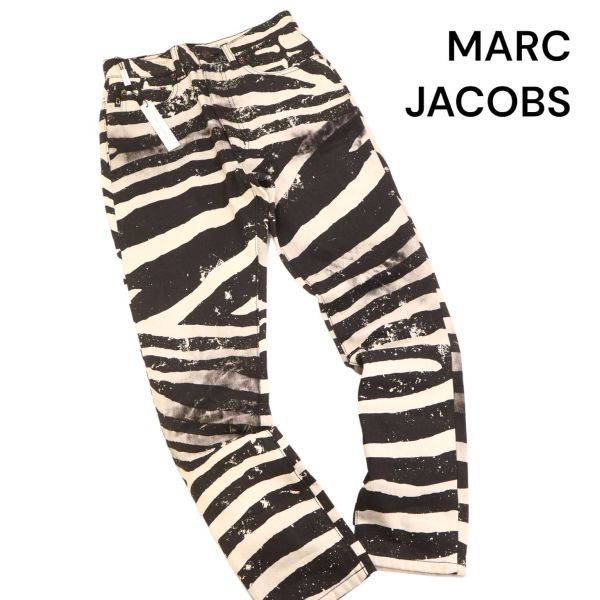 【新品 未使用】 MARC JACOBS マークジェイコブス 17SS ゼブラ柄♪ デニム パンツ ジーンズ Sz.25　レディース　K4B00141_2#R_画像1