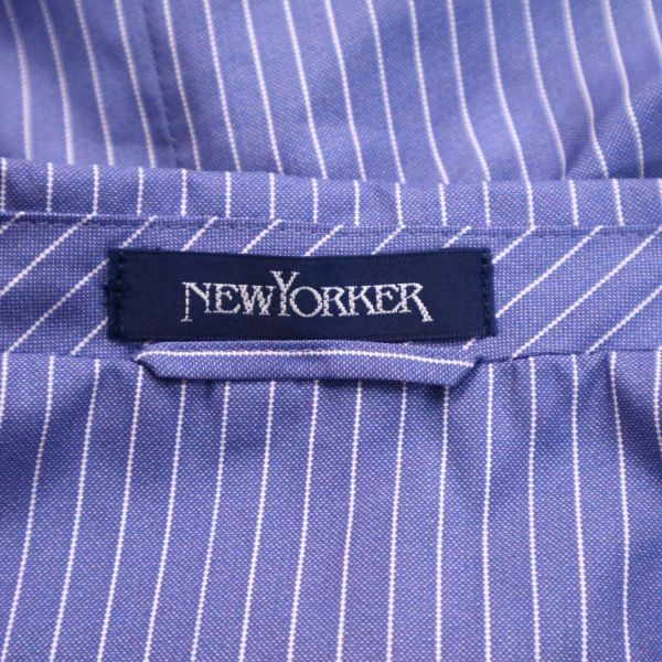 NEWYORKER ニューヨーカー 春夏♪ ストライプ 1B テーラード ジャケット Sz.13　レディース 大きいサイズ オフィス お仕事　K4T00149_2#M_画像5