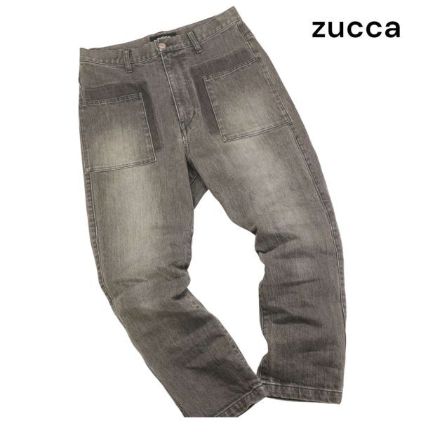 zucca Zucca через год USED обработка! стрейч обезьяна L Denim брюки джинсы Sz.S женский K4B00162_2#R