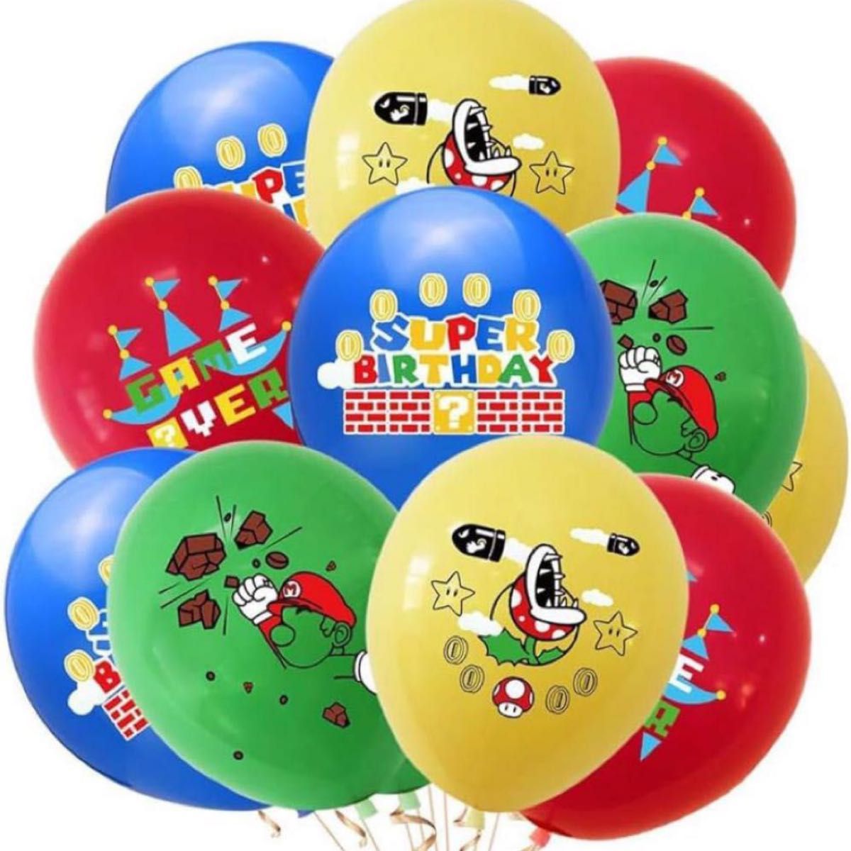 スーパーマリオ 誕生日 飾り付け キャラクター 周辺 風船セットテーマ バースデ 誕生日 パーティーグッズ パーティー　風船