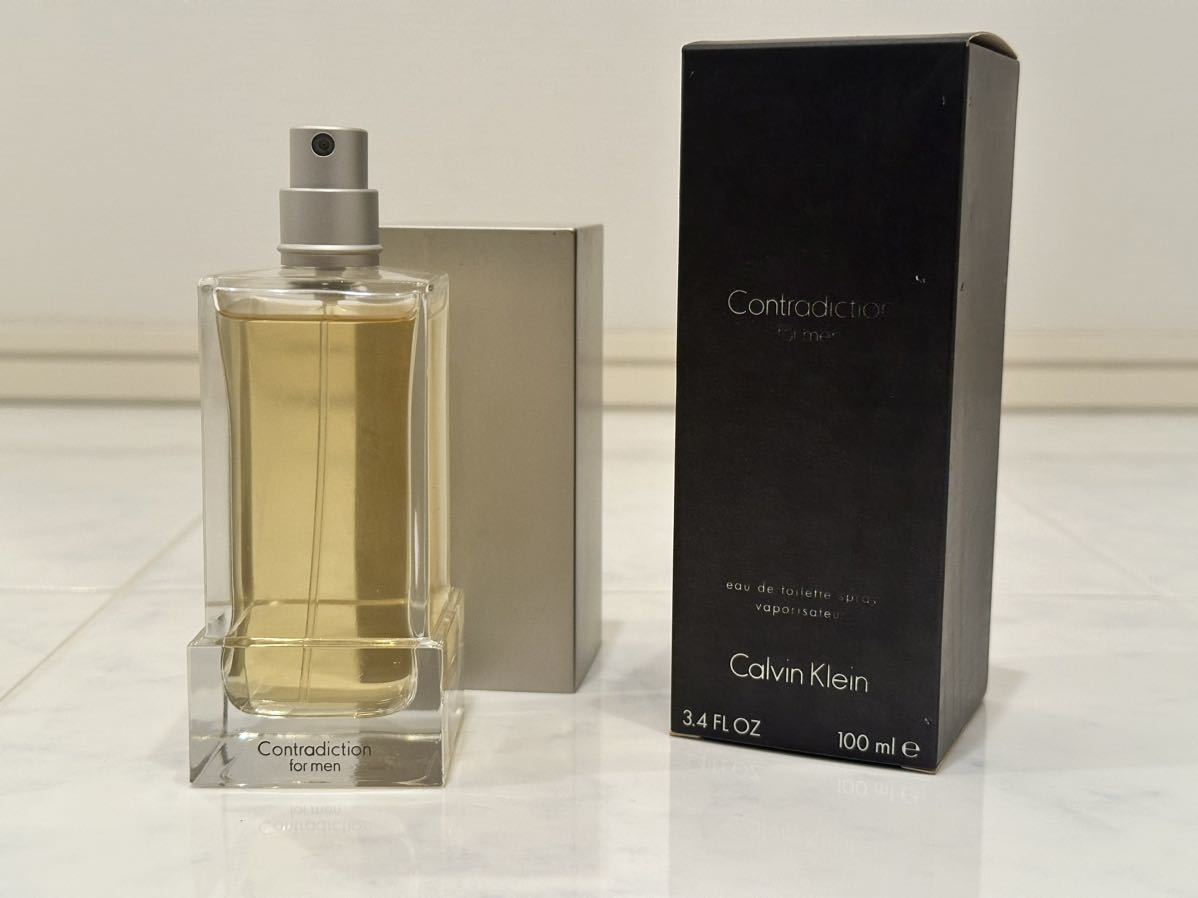 【即決も希少】CALVIN KLEIN カルバンクライン コントラディクション フォーメン 箱付CONTRADICTION FOR MEN EDT 100ml 残量約95%_画像2