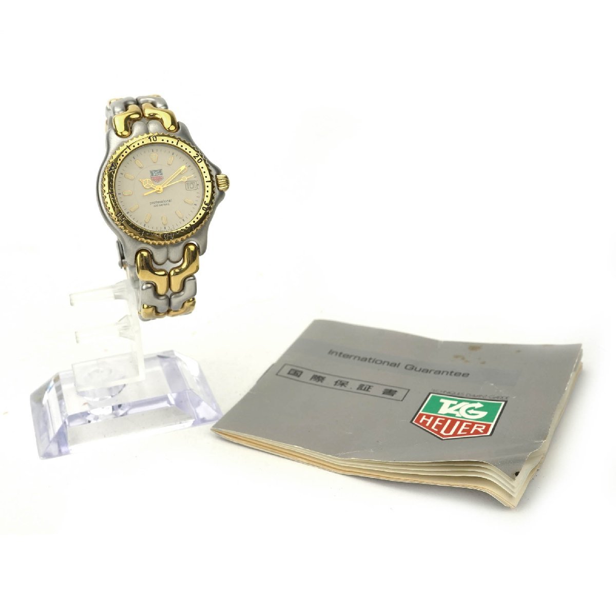 【中古/電池交換済み】TAG HEUER タグホイヤー Professional 200 WG1221-K0 ボーイズ アイボリー文字盤 保証書・コマあり（K-I9237）_画像10