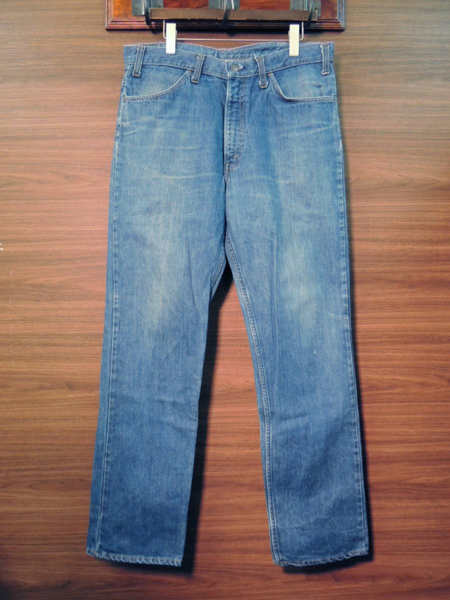 W36 美色落ち 70S VINTAGE 1976年製 リーバイス LEVI'S オレンジタブ 519 デニム パンツ ジーンズ 36インチ 70'S TALON42 USA製_画像1