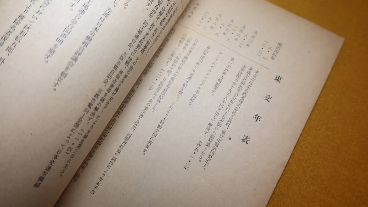 『東交斗争小史 東交再建十周年記念』東京交通労働組合、1955【労働問題/「東交年表」他】_画像9