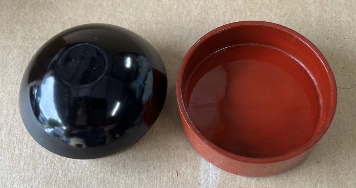 【No.541】茶道具 茶道 金輪寺茶器 茶入 平棗 2個セット 茶棗 漆芸 箱付き 中古品_画像7