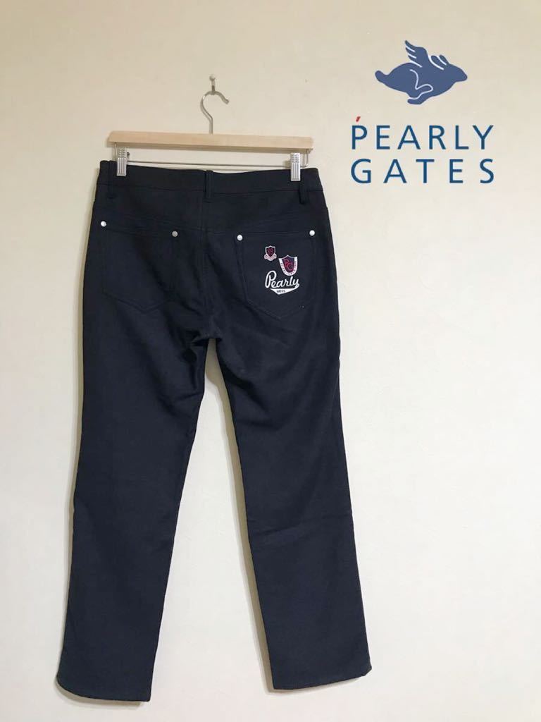 【良品】 PEARLY GATES GOLF パーリーゲイツ ゴルフ ウインター パンツ ボトムス 裏起毛 サイズ2 ネイビー 055-131055_画像1