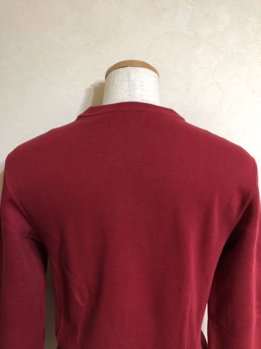 【美品】 Polo Ralph Lauren ポロ ラルフローレン スウェット トレーナー トップス サイズXS 長袖 165/88A 赤系色 裏起毛_画像4