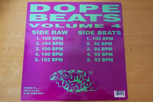 C3-009＜LP/US盤＞Kenny Dope / Dope Beats Volume 4の画像2