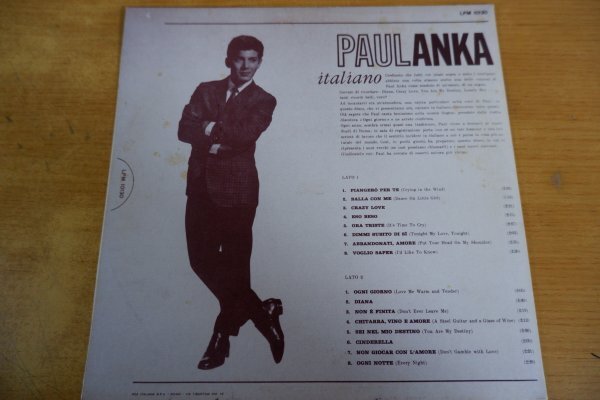 F3-238＜10inch/デンマーク盤/美盤＞ポール・アンカ Paul Anka / Italiano_画像2