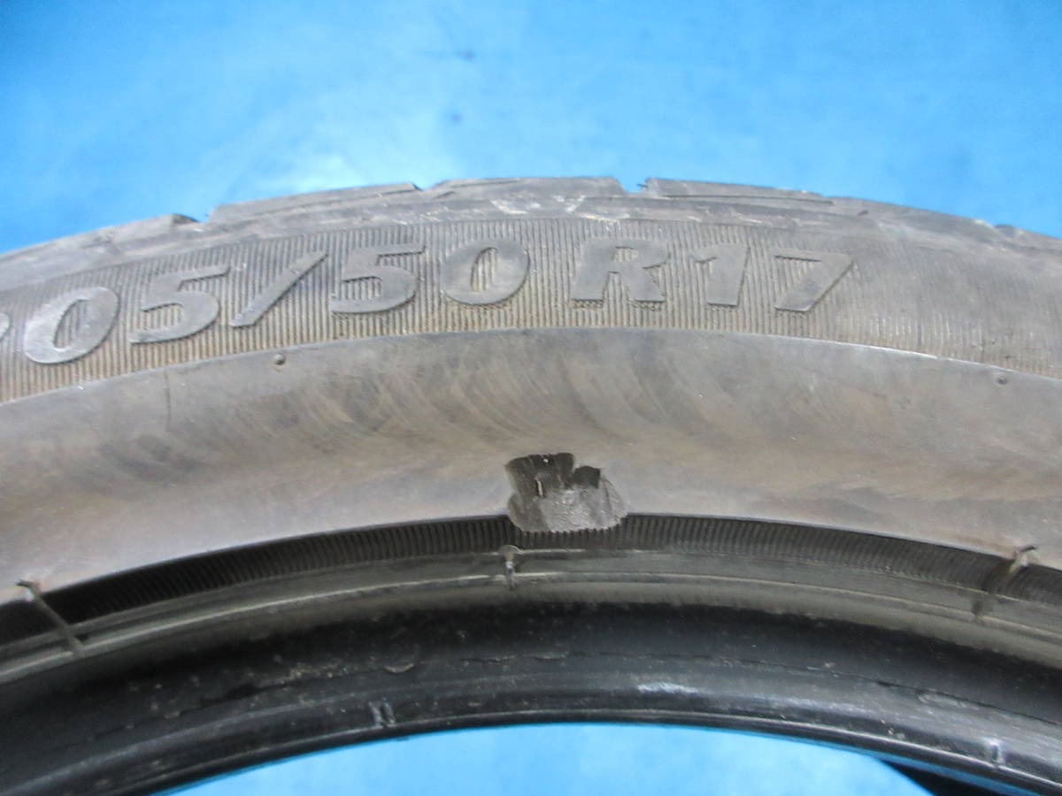 欠損タイヤ 2020年製 ブリヂストンタイヤ プレイズ BRIDGESTONE Playz PX-RVⅡ 205/50R17 93V 2本Set №07317D 室内保管 夏タイヤ_画像9