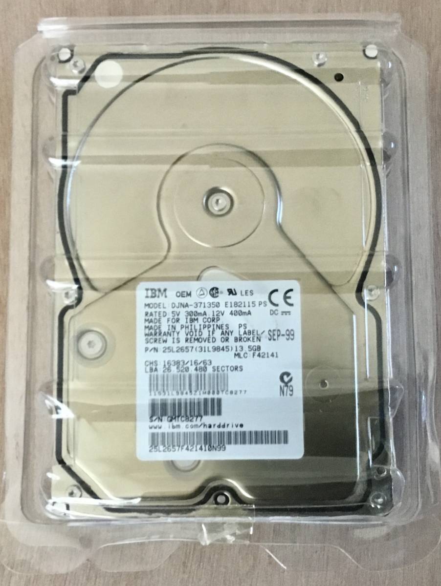 IBM DJNA-371350 3.5"" IDE ハードDドライブ 13.5GB ATA 66.6 MB/s 内蔵" 【未使用品】_画像6