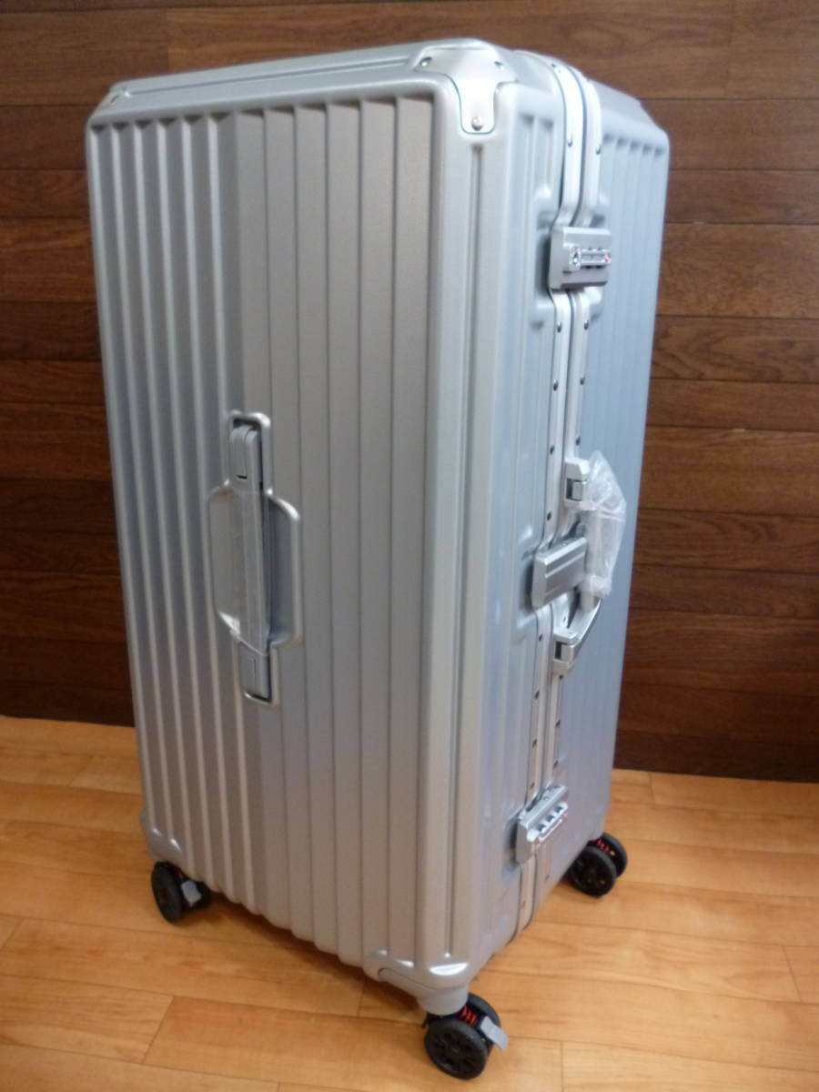 ○ スーツケース キャリーケース TSAロック 大型 大容量 旅行用 シルバー ジャンク扱い○K02-0206_画像1