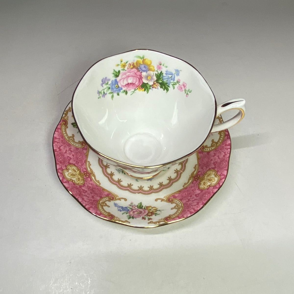 ロイヤルアルバート ROYAL ALBERT カップ ソーサー ティーカップ レディーカーライル フラワー ピンク_画像2