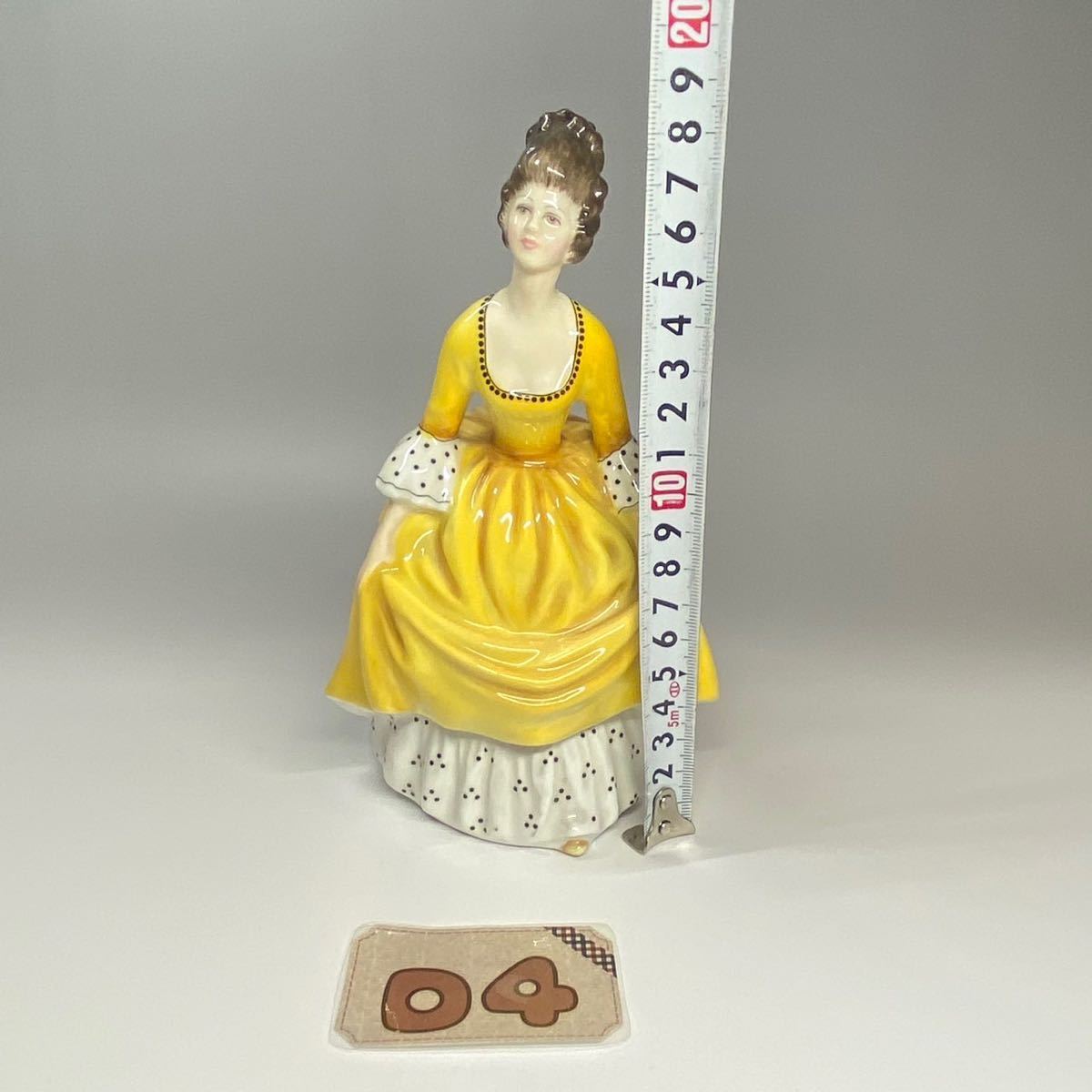 ロイヤルドルトン 置物 フィギュリン イギリス 陶器人形 ROYAL DOLTON 女性 ドレス コーライルの画像10