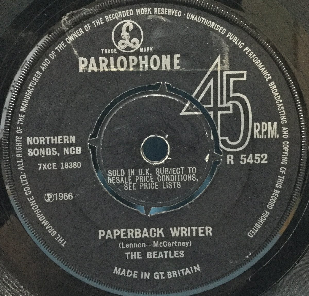 EP 洋楽 The Beatles / Paperback Writer 英盤 KT 2/2_画像2