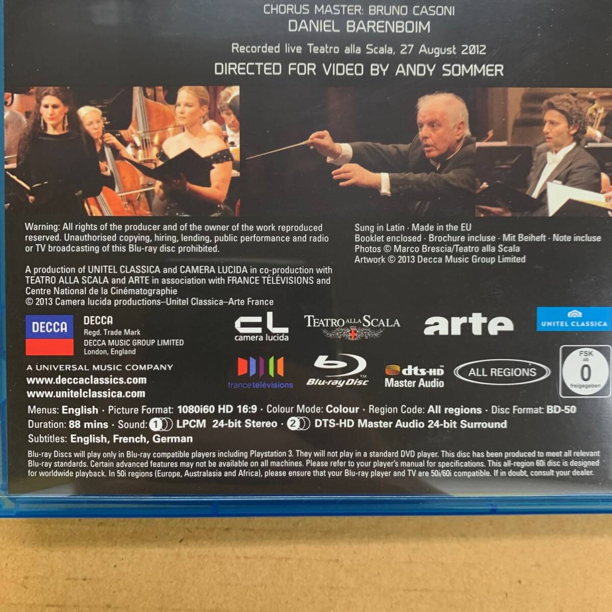 [Blu-ray] ヴェルディ - レクイエム [0044007438084] 輸入盤/バレンボイム/Verdi/Requiem/スカラ座/クラシック_画像5