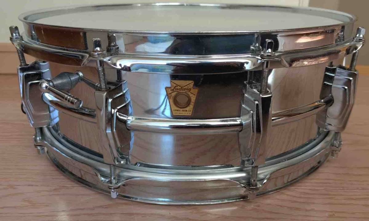 Ludwig 60年代 Pre Serial Super Ludwig 400 14×5 Brass COB 初期型ブラスフープラディック スーパーラディック スネア_画像2