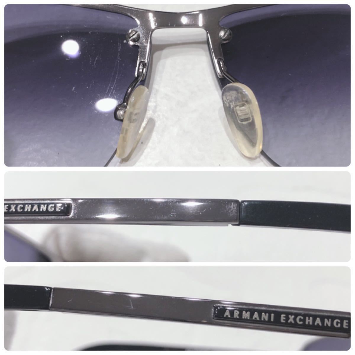 * beautiful goods * ARMANIEXCHANGE Armani Exchange sunglasses blue black gradation lens storage case men's free shipping 