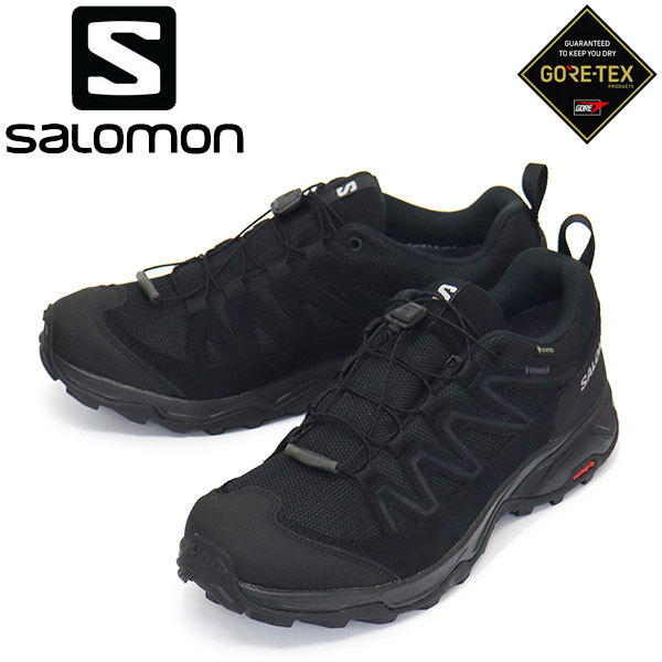 Salomon (サロモン) L47180400 X WARD LEATHER GORE-TEX レザーハイキングシューズ Black x Black x Black SL029 26.5cm