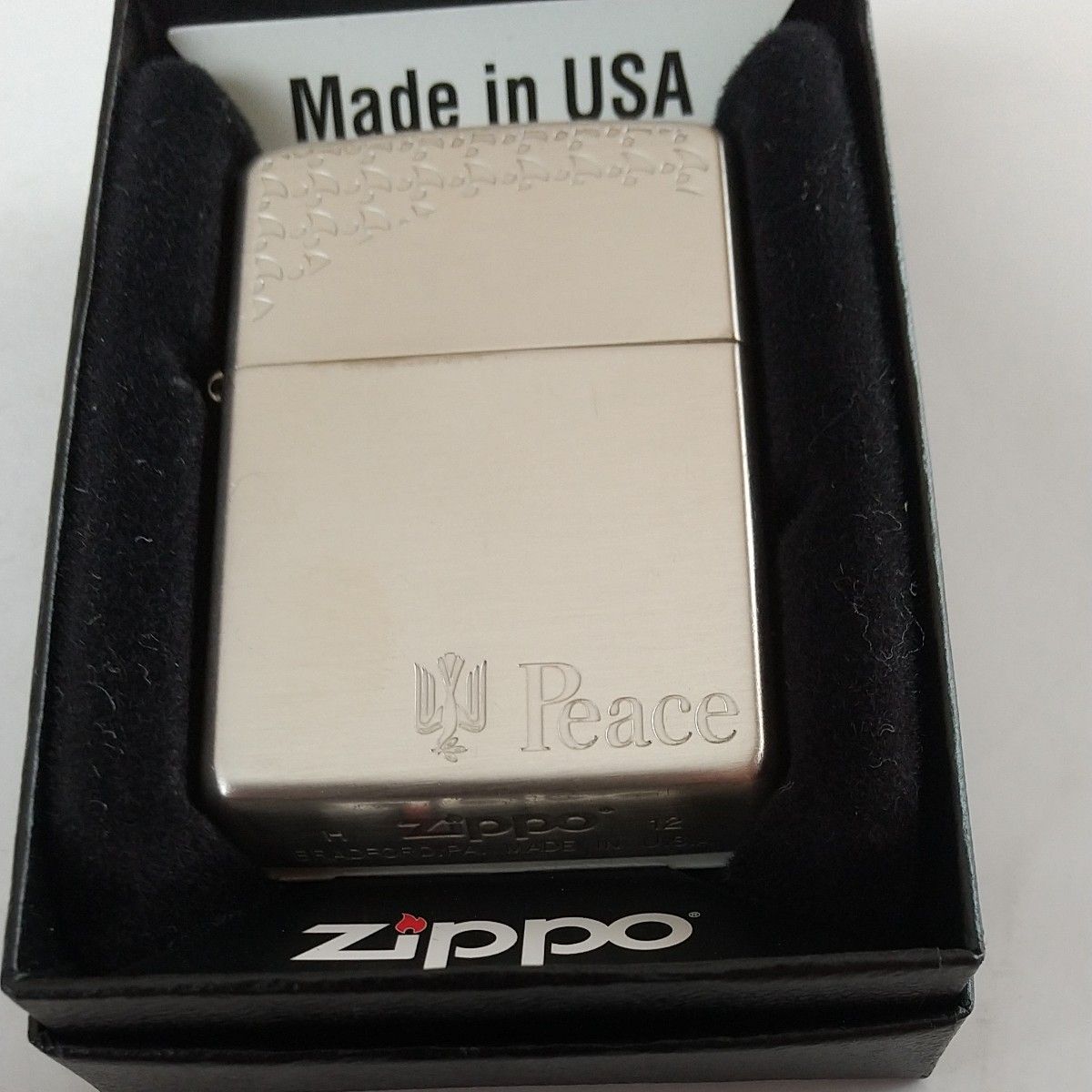 ZIPPO ライター Peace ピース 彫刻  ZIPPO