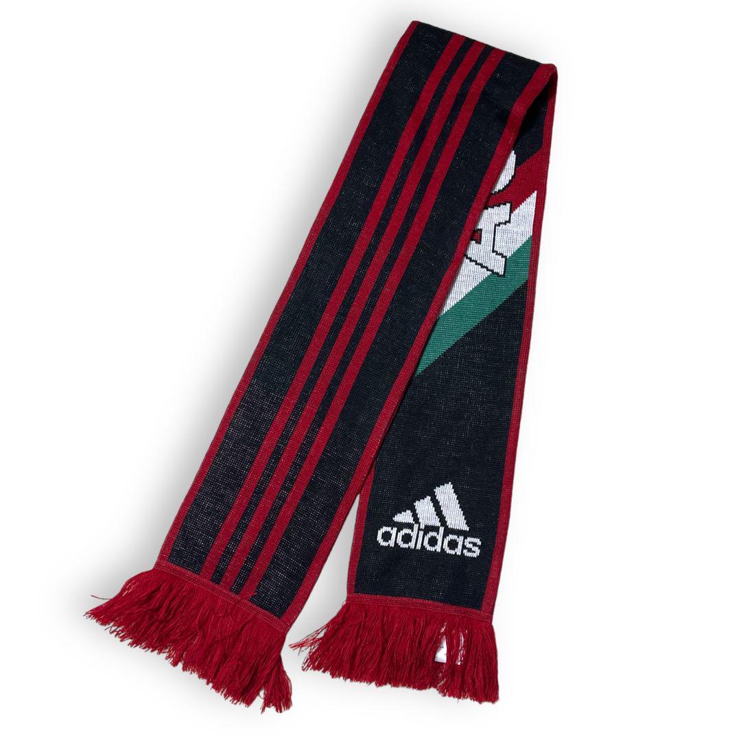 adidas AC Milan ミラン アディダス サッカーマフラー セリエA マフラー 純正品 ユニセックス ロゴ 黒 送料無料 メンズ レディース 赤