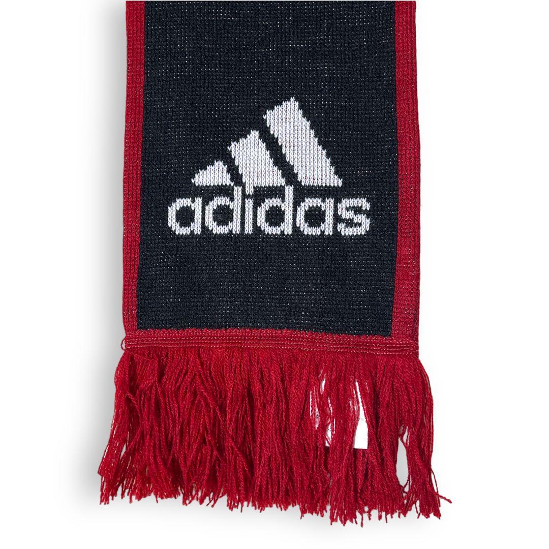 adidas AC Milan ミラン アディダス サッカーマフラー セリエA マフラー 純正品 ユニセックス ロゴ 黒 送料無料 メンズ レディース 赤