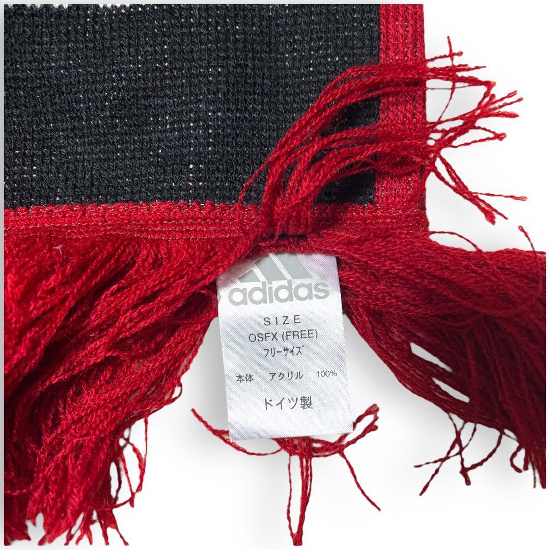 adidas AC Milan ミラン アディダス サッカーマフラー セリエA マフラー 純正品 ユニセックス ロゴ 黒 送料無料 メンズ レディース 赤