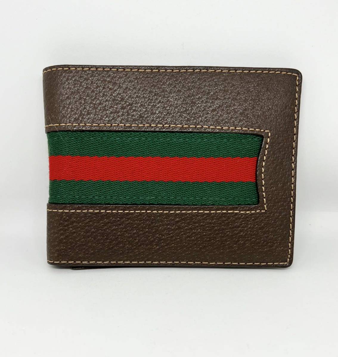 送料無料！ GUCCI グッチ 札入れ 二つ折り財布 シェリーライン マネークリップ　1円〜_画像1