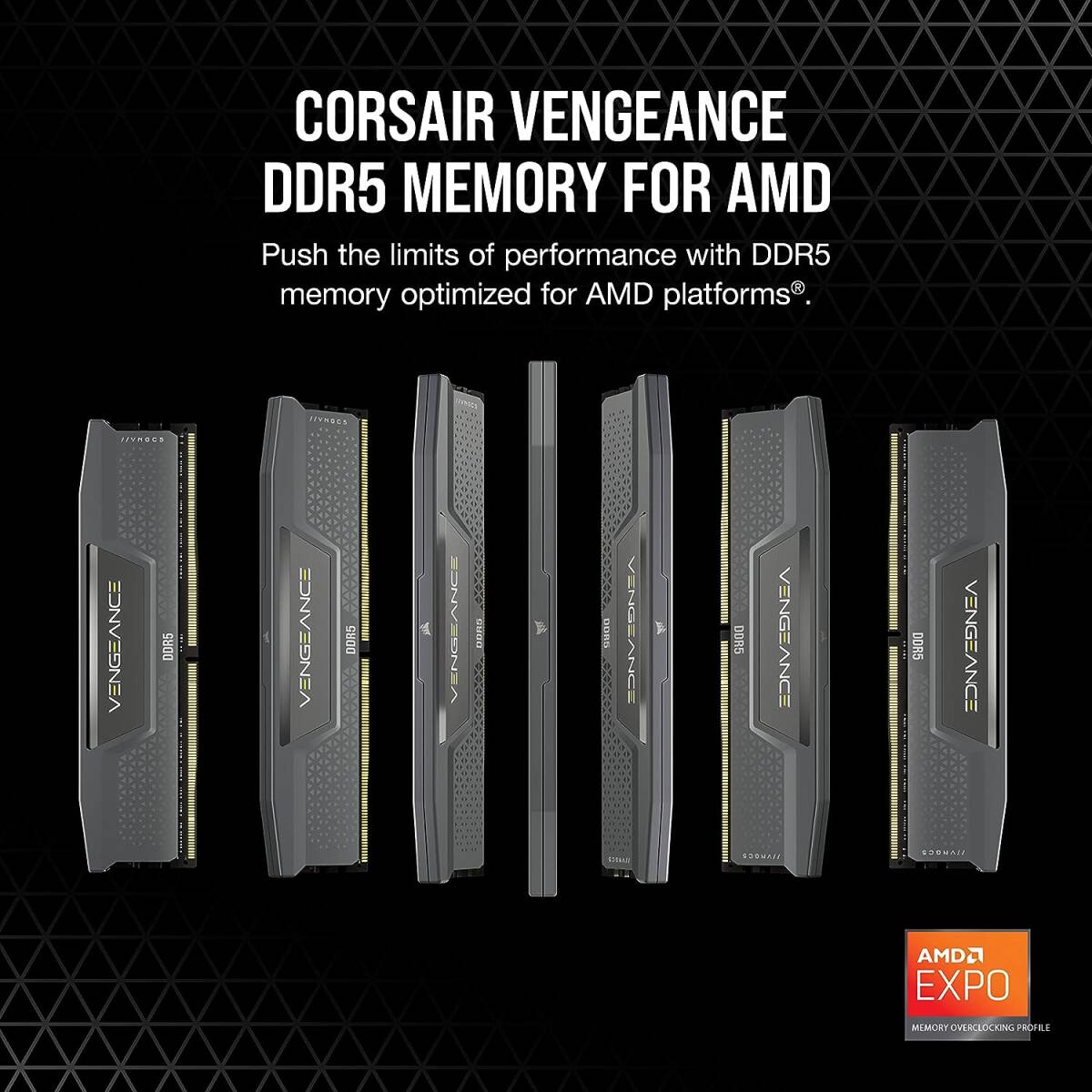 CORSAIR Corsair DDR5-5600MHz デスクトップPC用メモリ VENGEANCE 64GB(32GBx2)_画像5