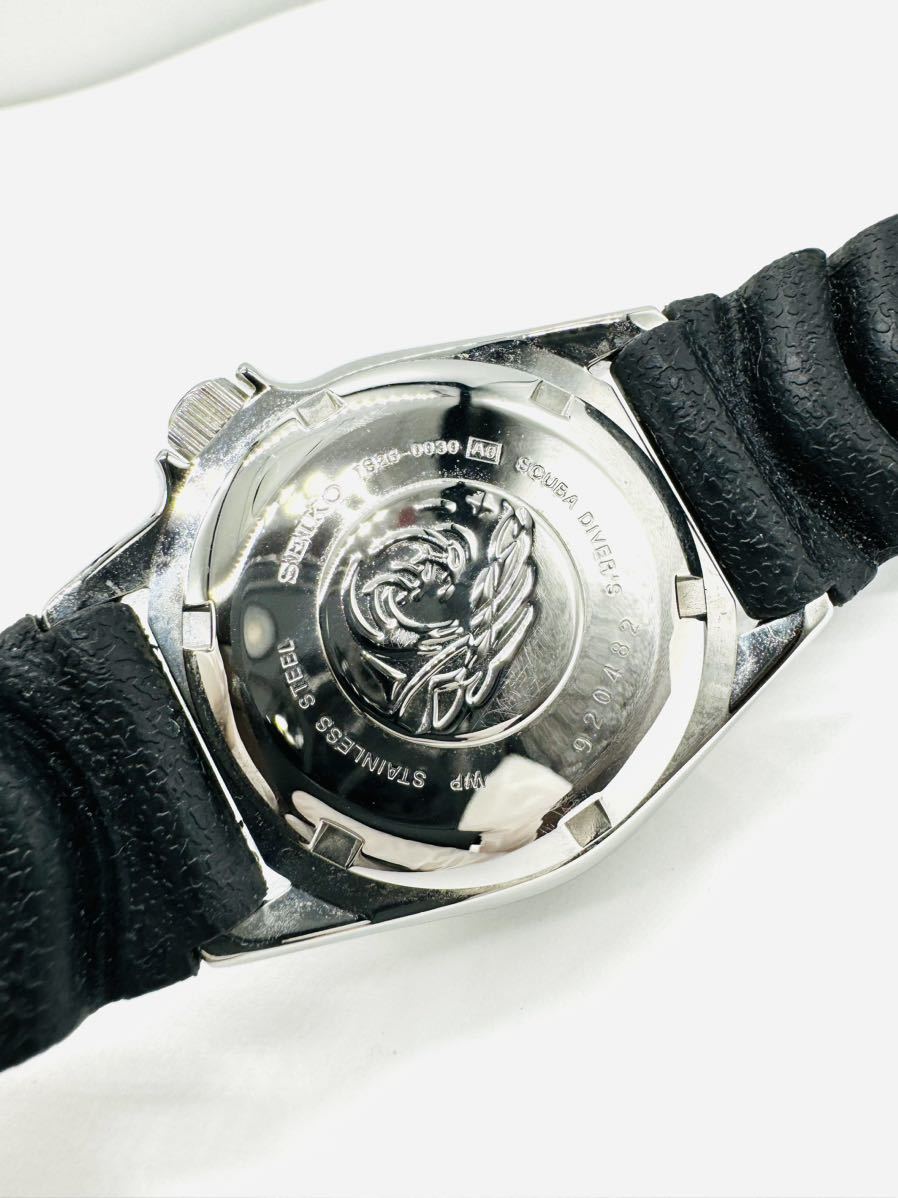 1円 稼動 良品 セイコー スキューバ ダイバー200 7S26-0030 AT/自動巻 黒文字盤 デイデイト 1RKT メンズ腕時計 の画像5