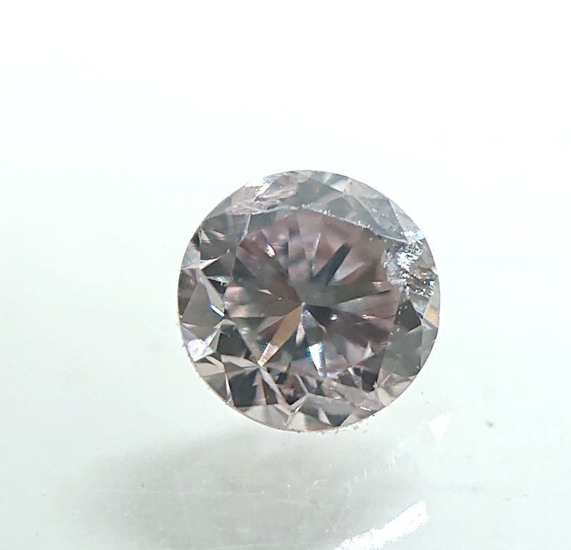 天然 0.125 ct ピンク ダイヤモンド Natural untreated 0.125ct Fancy Light Purplish Pink I1 ルース 裸石_画像2