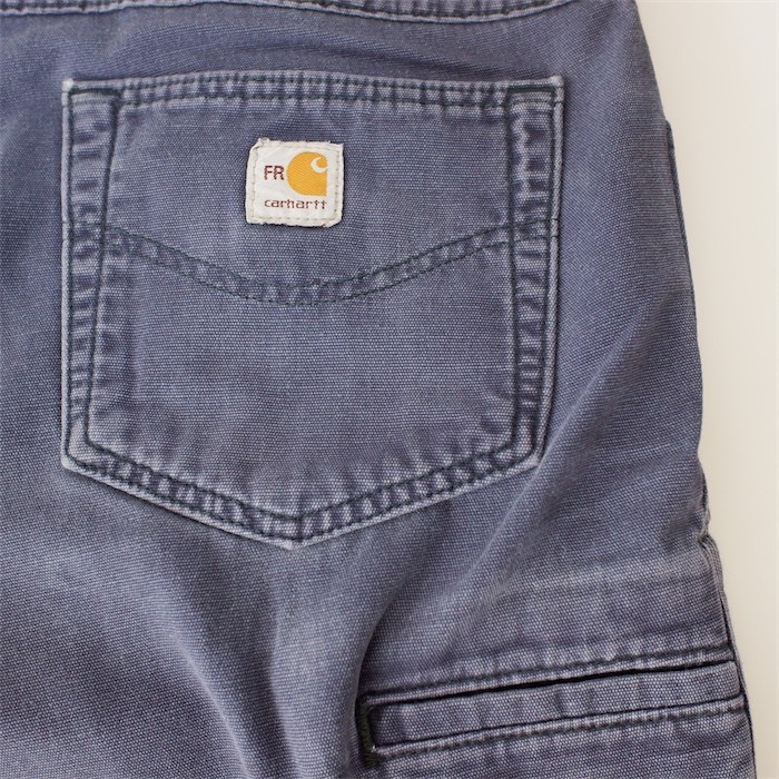 Carhartt カーハート Flame Resistant キャンバス地ワークパンツ メンズW44 ネイビー FRB159DNY 大きいサイズ pt-1291_画像6