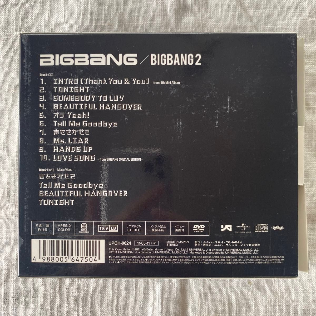 BIGBANG 2 CD+DVD ジヨン 特典　