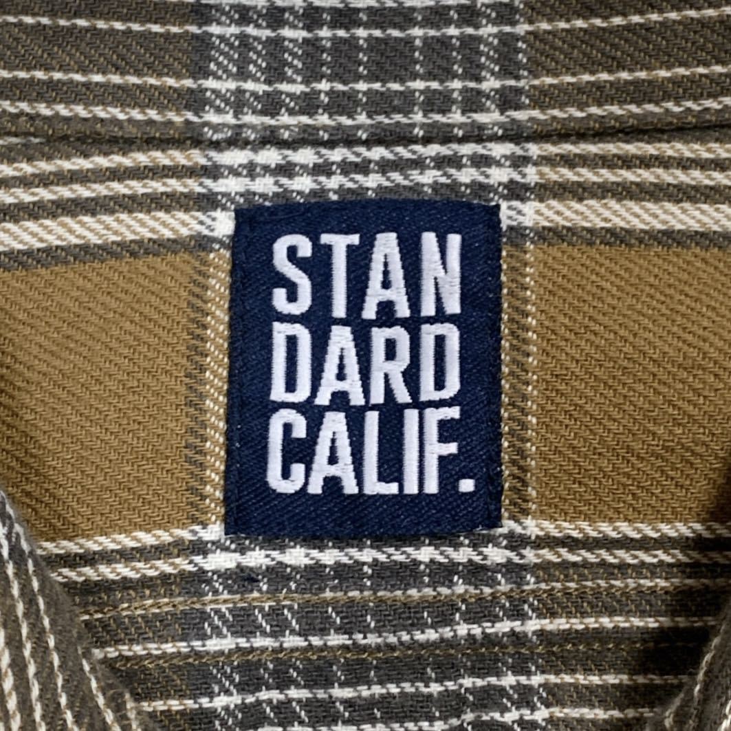 STANDARD CALIFORNIA スタンダードカリフォルニア 20AW チェック ネルシャツ SD Flannel Check Shirt ブラウン系 Lサイズ_画像8