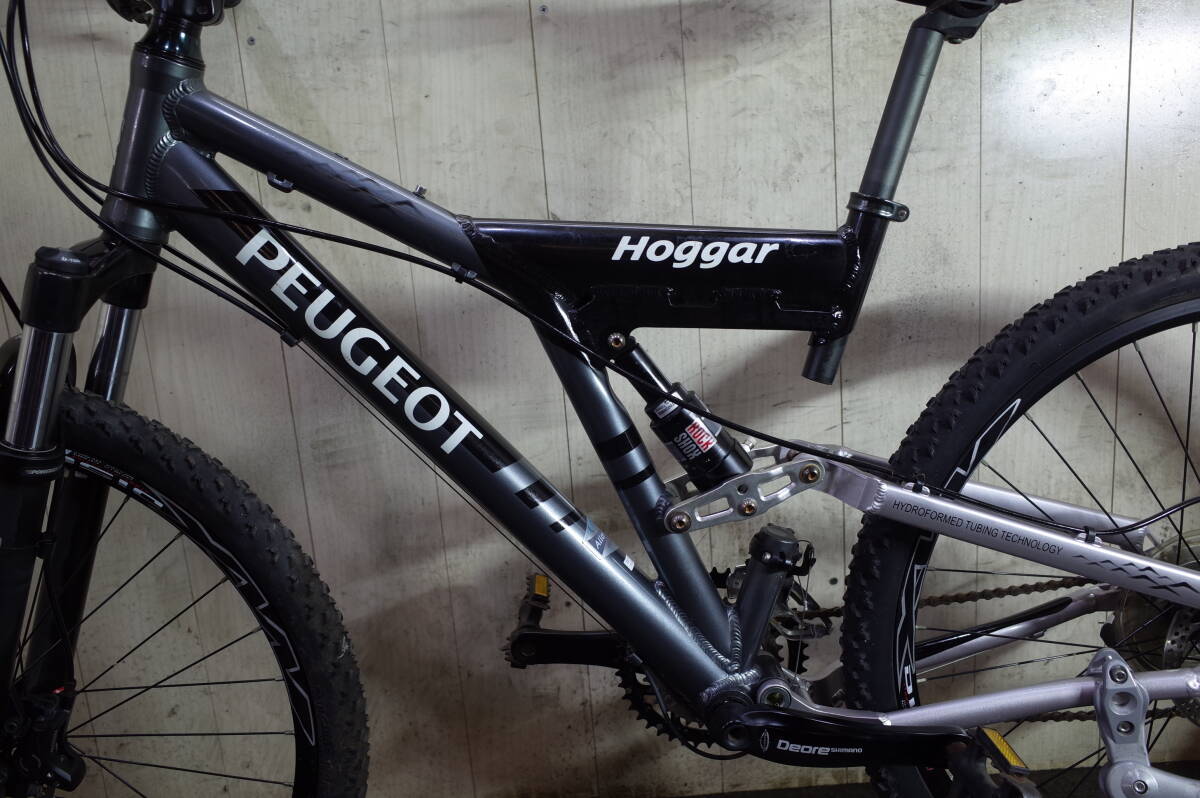 美品！PEUGEOTプジョーHOGGAR 26型 アルミ DEORE27速 430mm 油圧式ディスクブレーキ仕様MTBの画像6