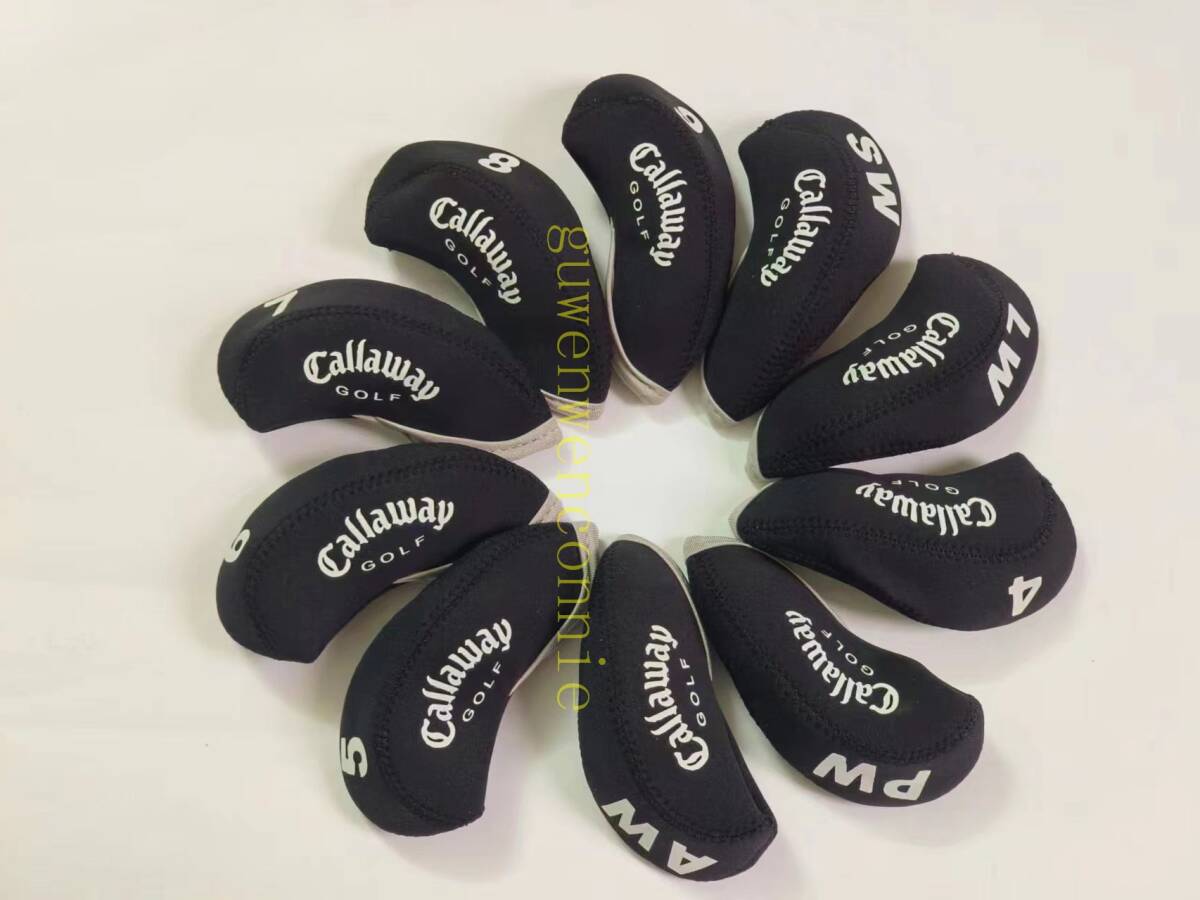  iron cover attaching and detaching comfortably 10 piece set Callaway Golf black * black 