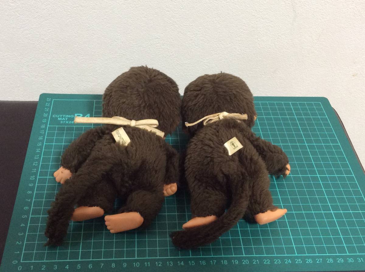 中古 モンチッチ ぬいぐるみ セキグチ 2体セット 汚れ 変色 傷み 中古 モンチッチ ぬいぐるみ セキグチ 2体セット 汚れ 変色 傷み