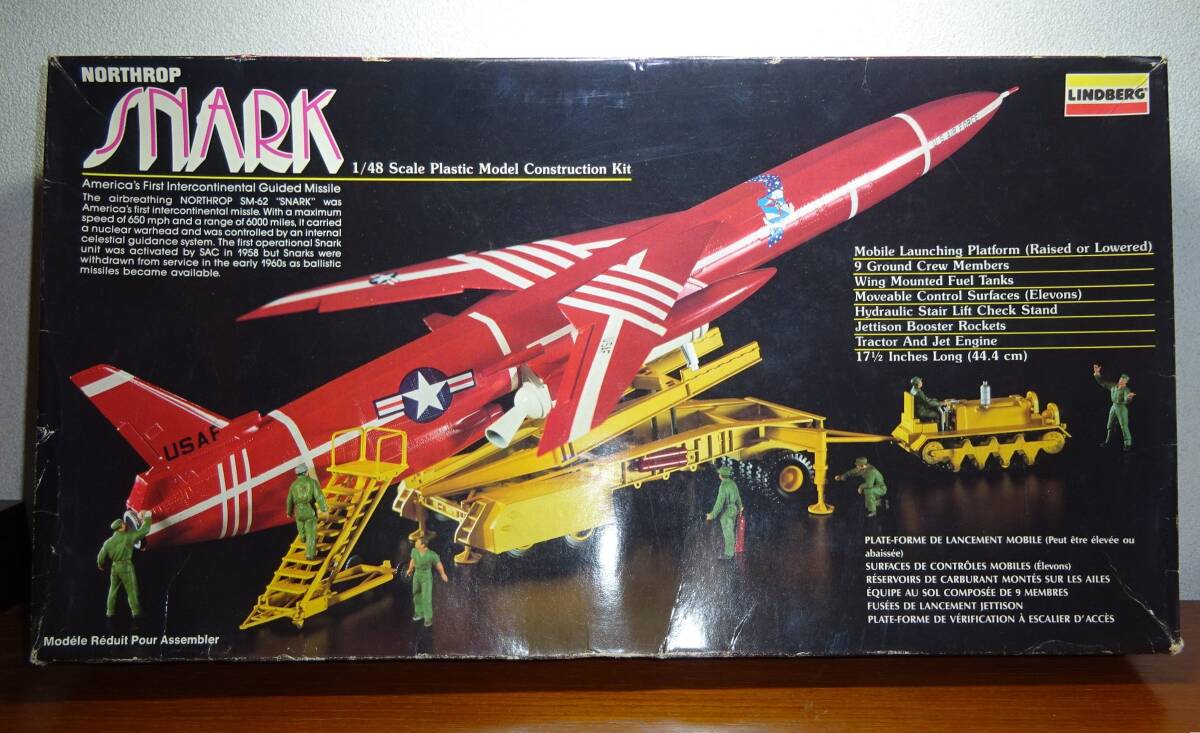 LINDBERG　リンドバーグ　1/48　アメリカ空軍　大陸間巡航ミサイル　「ノースロップ　SNARK」　未組立品_画像1