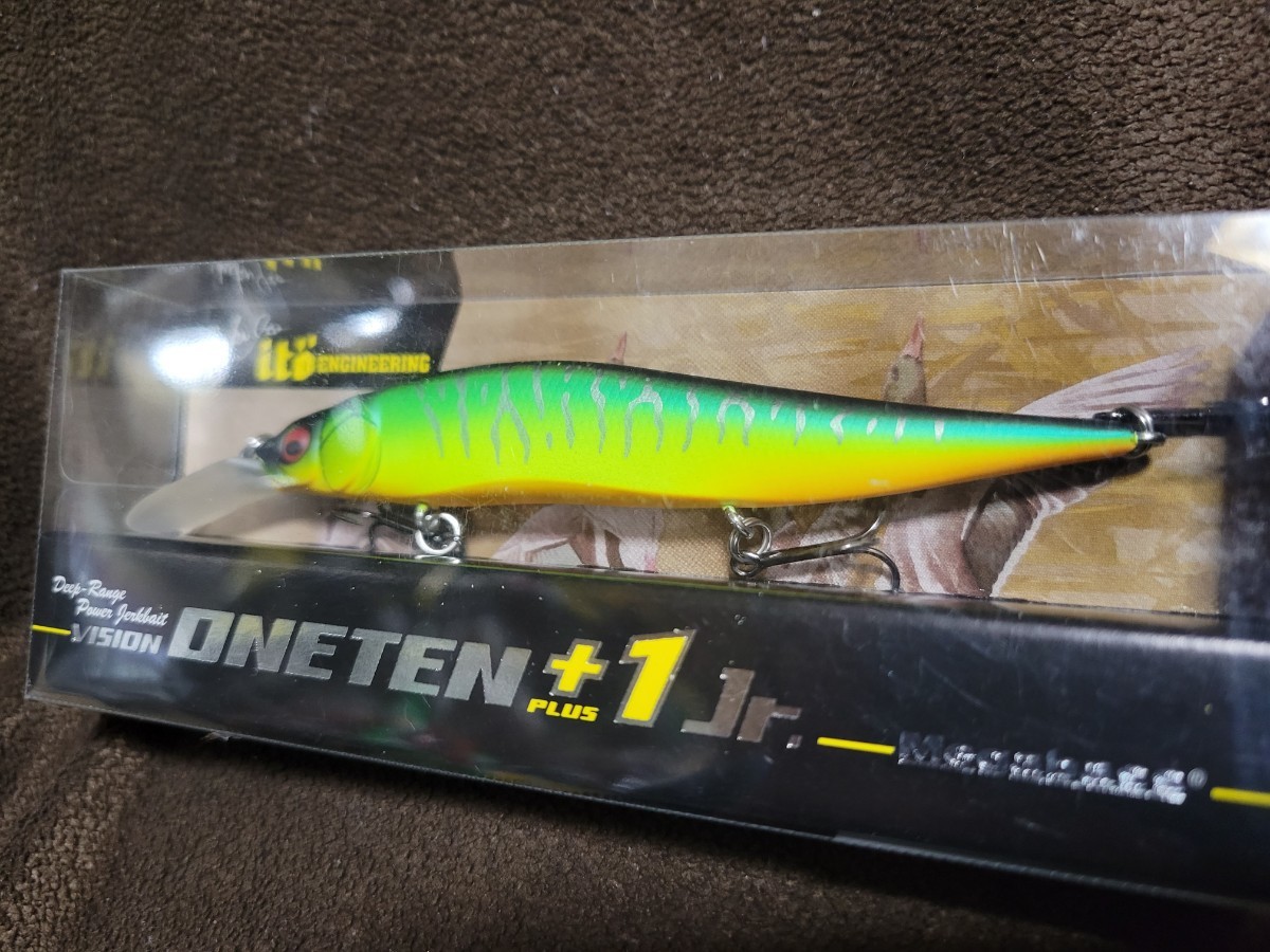 ★Megabass★VISION ONETEN +1 Jr. メガバス ビジョン ワンテン プラス1 ジュニア MAT TIGER 新品 Length 98.0mm Weight 3/8oz 伊東 由樹の画像5