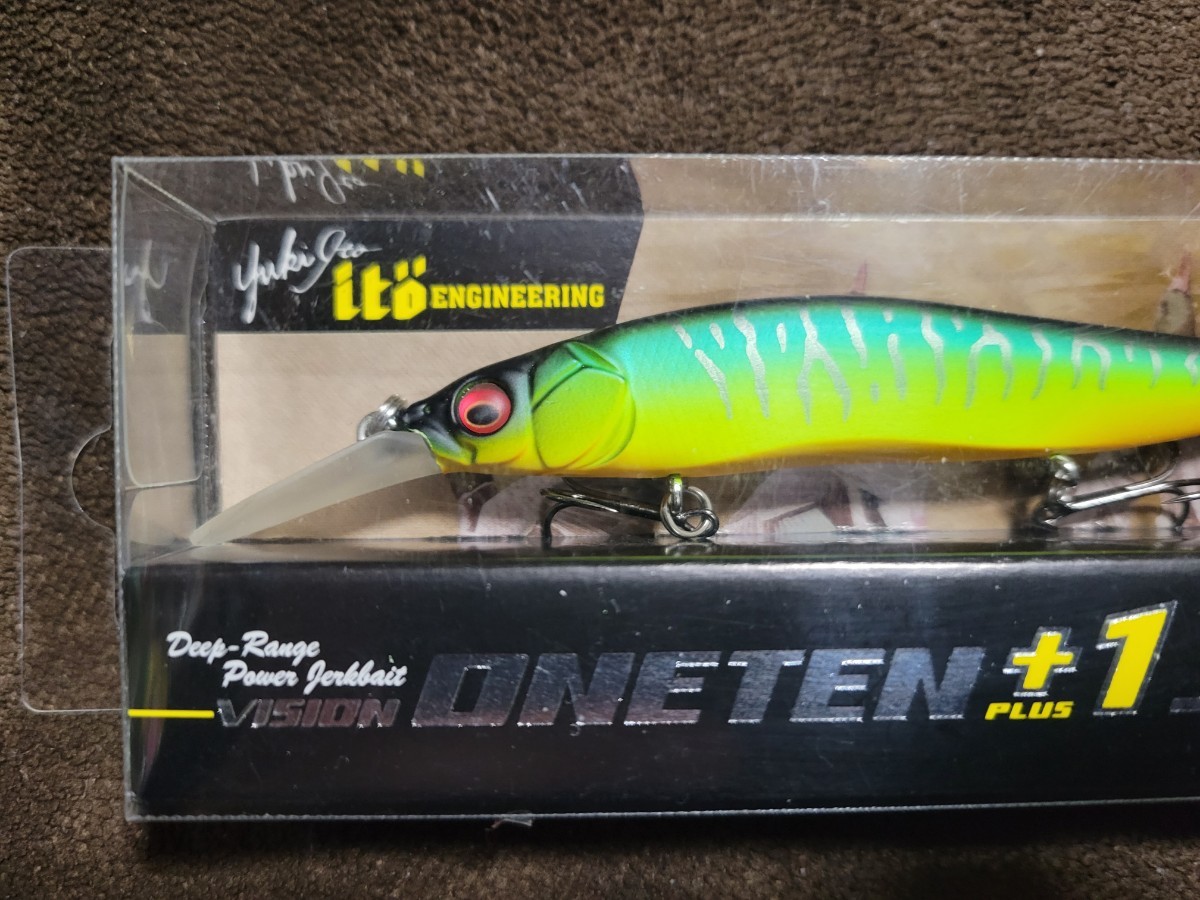 ★Megabass★VISION ONETEN +1 Jr. メガバス ビジョン ワンテン プラス1 ジュニア MAT TIGER 新品 Length 98.0mm Weight 3/8oz 伊東 由樹の画像2