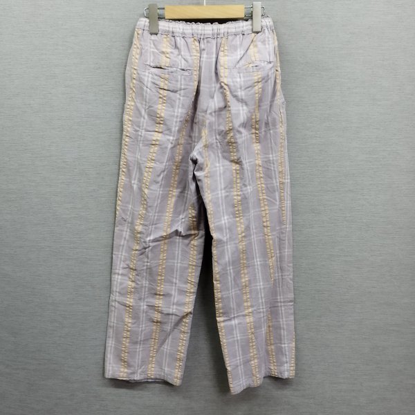 Z517 TODAYFUL トゥデイフル LIFE's ライフズ Check Gather Pants チェック ギャザー パンツ 36 ラベンダー シアサッカー イージーの画像4