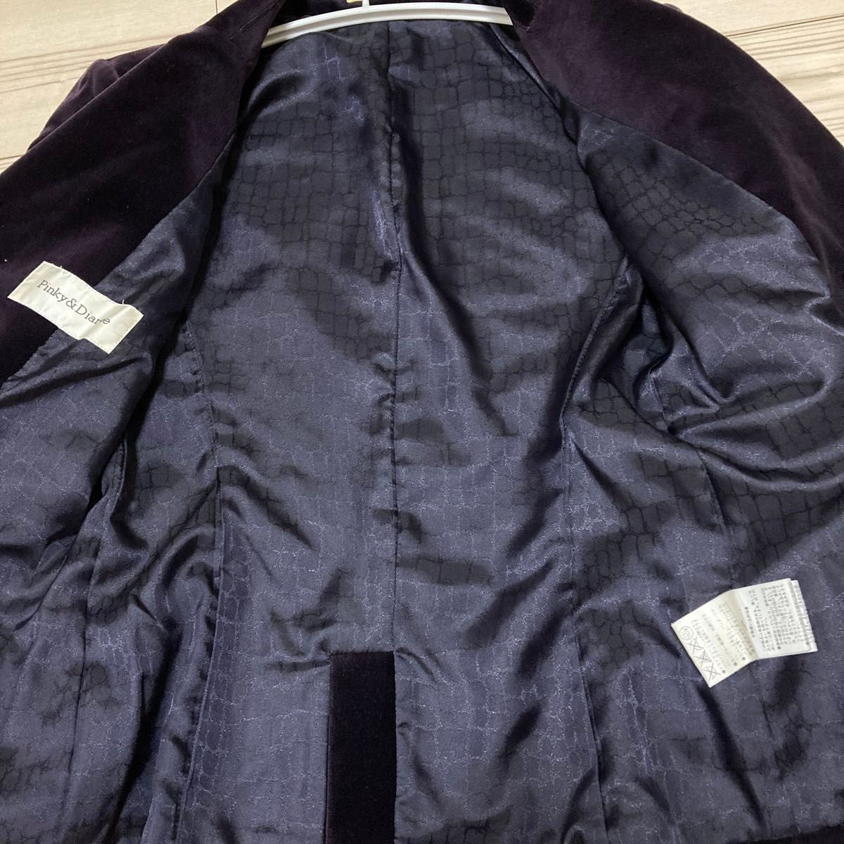 紫レディーステーラードジャケット　アウターオフィス　フォーマルスーツ　コート